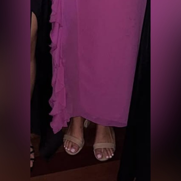 Zara magenta ruffled gown - Picture 5 of 5